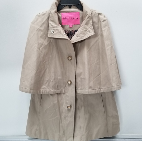 Betsey Johnson Cape Mini Trench - Picture 2 of 4